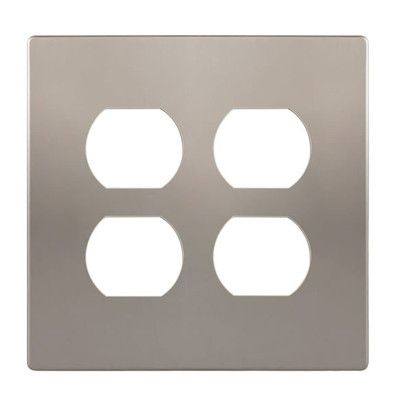 ENERLITES Elite Series Duplex Outlet Receptacle Cover, Two Gang Screwless Wall