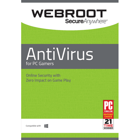 Webroot Internet Security Antivirus for Gamers | 1 Device | 1 Year | PC/Mac Digital (Best Antivirus For Vista 64 Bit)