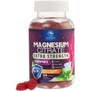 Magnesium Gummy - High Absorption Magnesium Citrate Supplement for Relax Support for Adults & Kids - Calm Magnesium Gummies Dietary Supplements - Bone Support & Heart Support - 120 Raspberry Gummies