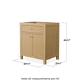 thumbnail image 3 of Wyndham Collection Wcf9292-30S-Cxsxxmxx Pendry 30" Single Free Standing Vanity Cabinet, 3 of 4