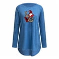thumbnail image 4 of Pompotops Mode T-Shirt Décontracté à Manches Longues Col Rond Imprimé Blouse Tops Liquidation, 4 of 4