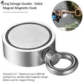 thumbnail image 6 of PULLIMORE 2 Pcs Round Double Sided Fishing Magnet Super Strong Neodymium 176 / 264 LBS Pulling Force, 6 of 7
