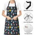 thumbnail image 4 of Kdxio Rocket Space Apron with Pockets Adjustable Kitchen Aprons for Men Women Waterproof Aprons for Cooking,Drawing,Crafting, Baking Household Cleaning, 4 of 5