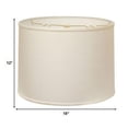 thumbnail image 2 of HomeRoots 470199 18 in. Throwback Drum Linen Lampshade White, 2 of 6