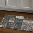 thumbnail image 2 of Linon Home Decor Elegance Area Rug Collection, Gray and Turquoise, 5' x 7'3", 2 of 6