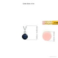 thumbnail image 4 of ANGARA Natural Blue Sapphire V-Bale Pendant with Diamond in 925 Sterling Silver for Women (Size-4mm) | September Birthstone, Anniversary, Jewelry Gift for Women | Natural Blue Sapphire Necklace, 4 of 9