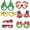 #2, variant on 6Pcs Christmas Glasses Glitter Holiday Party Glasses Frames Christmas Decoration Accessories Costume Eyeglasses for Christmas Parties Holiday Favors (One Size Fits All)