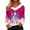 Hot Pink, variant on Active Tops Women Casual Collar V Neck Snowflake Long Sleeve Tee for Women Seasonal Holiday Everyday Wear Comfortable Knit Top for All Occasions Green XL