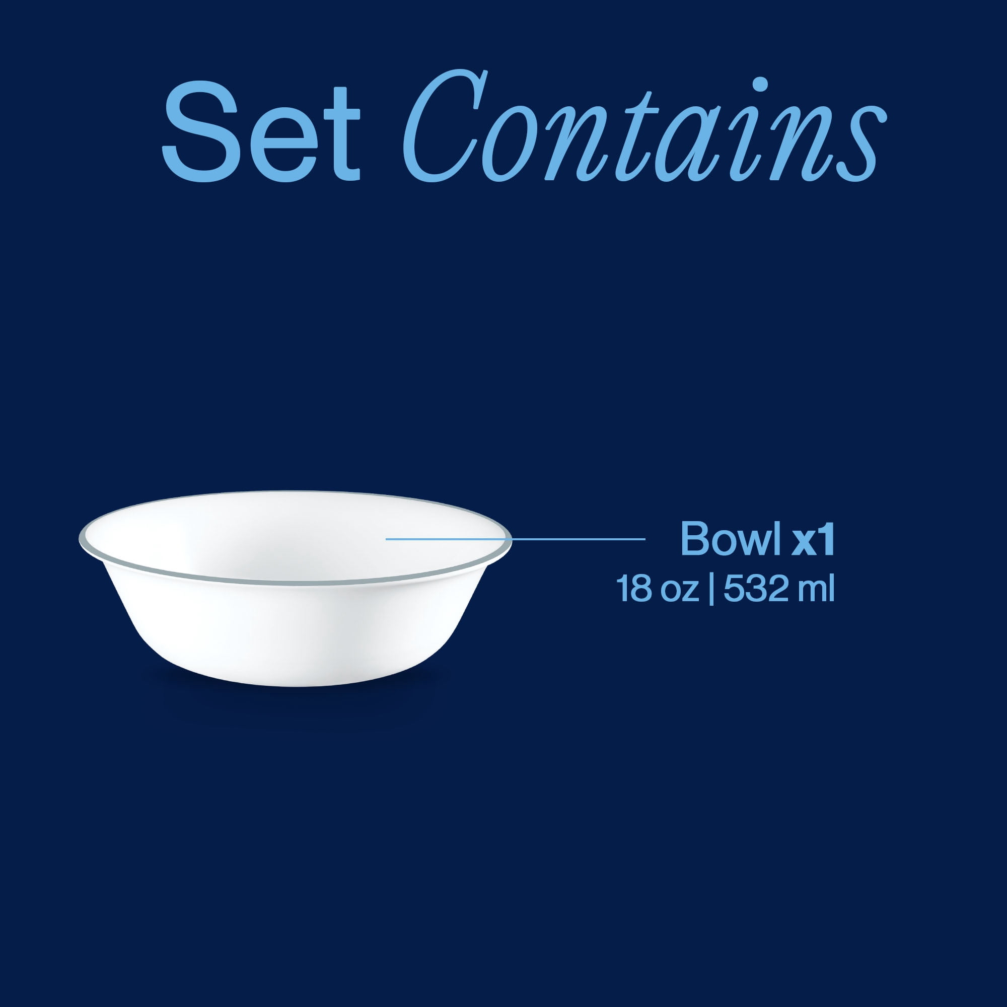 Corelle Flowing Fern 18 oz Glass Cereal/Soup Bowl