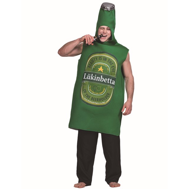 Ropa divertida de actuación en el escenario con esponja compuesta, ropa creativa para Halloween, ropa de juego de cosplay con botella de cerveza