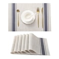 thumbnail image 1 of Set de 6 Individuales de Mesa Leetaltree en Caqui y Azul Resistente al Calor de PVC, 1 of 9