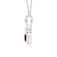 thumbnail image 2 of Angara Natural Ruby Heart Pendant Necklace in 925 Sterling Silver for Women (Size-6mm) - July Birthstone Jewelry | Ruby Infinity Pendant, 2 of 9