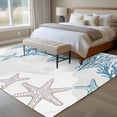 thumbnail image 4 of 5'x8' Area Rugs, Starfish Coastal Indoor Outdoor Area Rug for Living Room Bedroom, Nautical Summer Beach Coral Washable Bathroom Rugs Kitchen Floor Carpet Mats Home Decor Aesthetic, 4 of 8