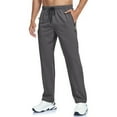 thumbnail image 2 of dGslk Mens Lightweight Athletic Pants with Drawstring Waist Zipper Pockets Breathable Quick Dry Casual Workout Trousers for Training Running Gym Dark Gray S, 2 of 2