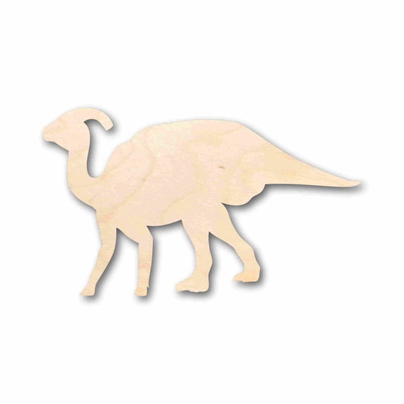 Unfinished Wood Hadrosaurid Duck Bill Dinosaur Silhouette - Craft- up to 46" DIY 4" / 1/4"