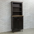 thumbnail image 1 of 78-inch Tall Lodge Style China Cabinet with 3 Display Shelves, 2 Doors, and 4 Legs, 1 of 3