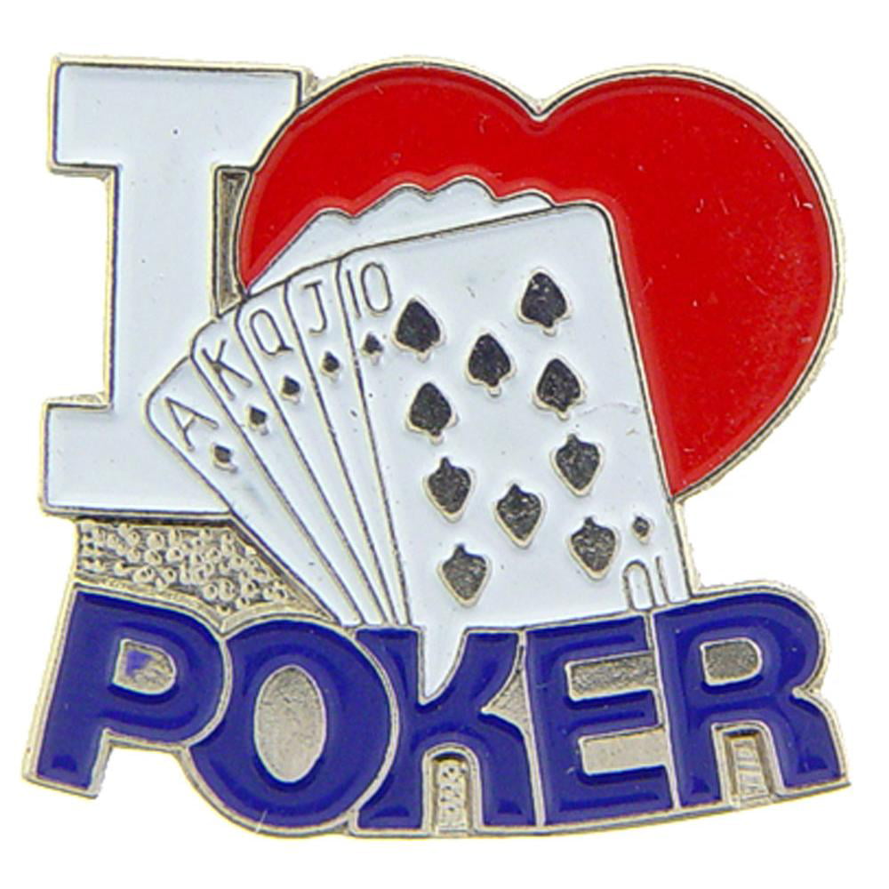 I Love Poker I heart Poker Vtg Pin 
