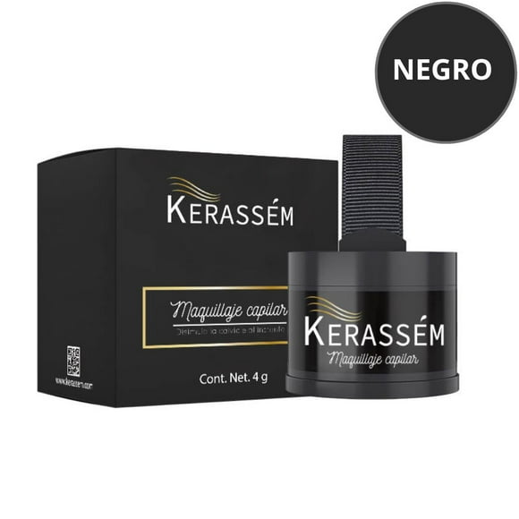 Maquillaje Capilar Para Calvicie Kerassém (Cabello Y Barba) Negro