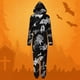 thumbnail image 1 of Family Halloween Pjs Matching Sets Halloween Print Long Sleeve Zippered One Piece Pajama Hooded Jumpsuit Winter Halloween Pjs Family Set, 1 of 3
