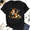 Black, variant on Rock and Roll Guitar Playing Cat Music Unisex T-Shirt
