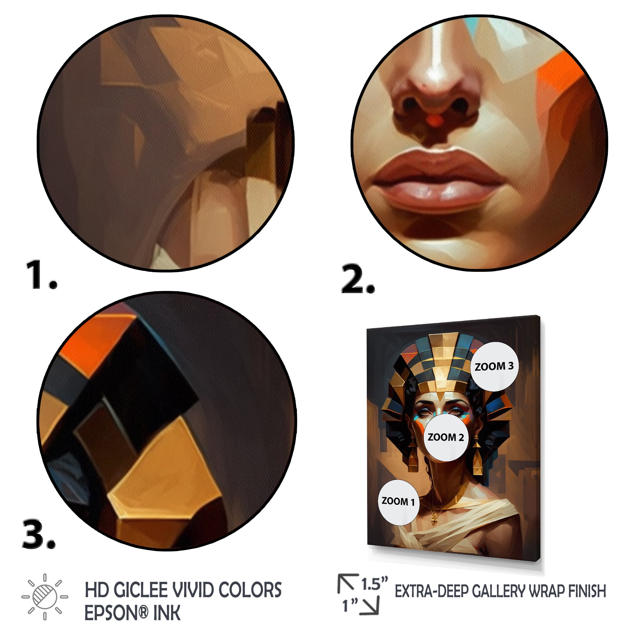 Designart Portrait Of Egyptian Goddess II Canvas Wall Art