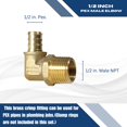 thumbnail image 5 of 2 Piezas Xfitting 1/2"" Pex X 1/2"" Macho Npt Codo Roscado 90 Grados Latón Engarzado - Puerto Completo De Latón, 5 of 5