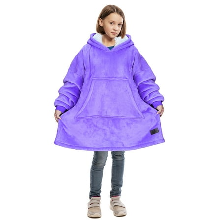 Kids Oversized Blanket Sweatshirt,Sherpa Hoodie,Super Soft Warm Comfortable Giant Pullover...