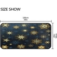 thumbnail image 3 of Coolnut Kitchen Rugs,Christmas Golden Snowflakes Non Slip Washable Cushioned Carpets Polyester AntiFatigue Comfort Porch Floor Mat Christmas Decoration 39×20 in, 3 of 6