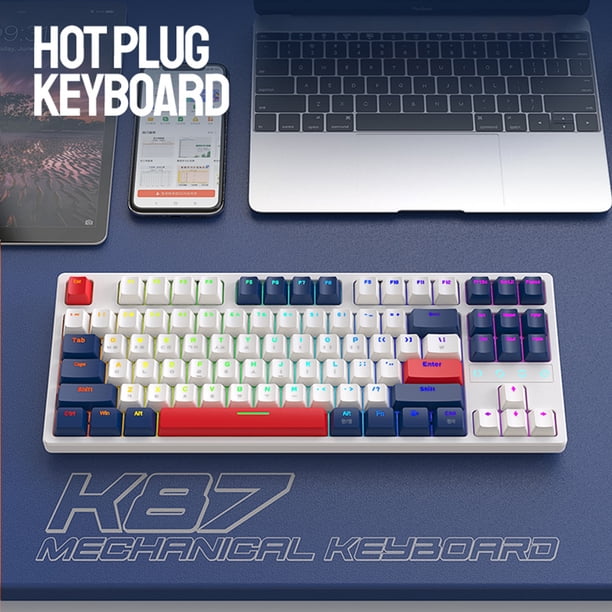 K87 Gamer Keypad 87 Keys Bluetooth-Compatible Korean para Notebook Laptop Desktop