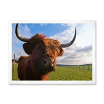 Designart 'Close Up Portrait Of A Yak' Farmhouse Framed Art Print
