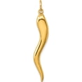 thumbnail image 3 of Sterling Silver Gold-Tone Polished Italian Horn Pendant (Width 4.2) (Length 41) - Jbsp, 3 of 5