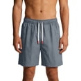 thumbnail image 2 of Xuniizn Athletic Shorts for Men Elastic Waist Solid Color Quick Dry Loose Gym Running Shorts with Zipper Pockets Lightweight Summer Beach Workout Board Shorts, 2 of 8