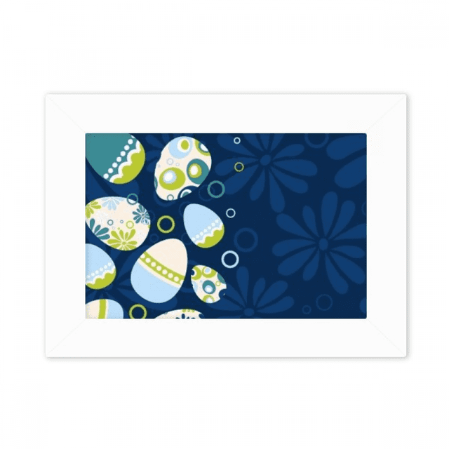 Easter Festival Egg Stripe Circle Photo Mount Frame Picture Art Painting Desktop 5x7 inch