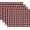 Burgundy, variant on 100% Cotton 100% Cotton Gingham Check / Farmhouse Plaid Tapestry Placemats for Kitchen Dining Table Mats, Easy to Clean, Machine Washable. Size: 13" x 19".