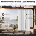 thumbnail image 6 of Bedliving Outdoor Curtains for Patio Waterproof, Gray White Stripe Grommet Curtains, Outside Drapes for Porch Gazebo Pergola Cabana, 2 Panels, 54" x 84", 6 of 9