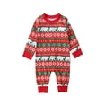 thumbnail image 1 of Qiylii Baby Christmas Romper White Bear Print Long Sleeve Button Jumpsuits, 1 of 9