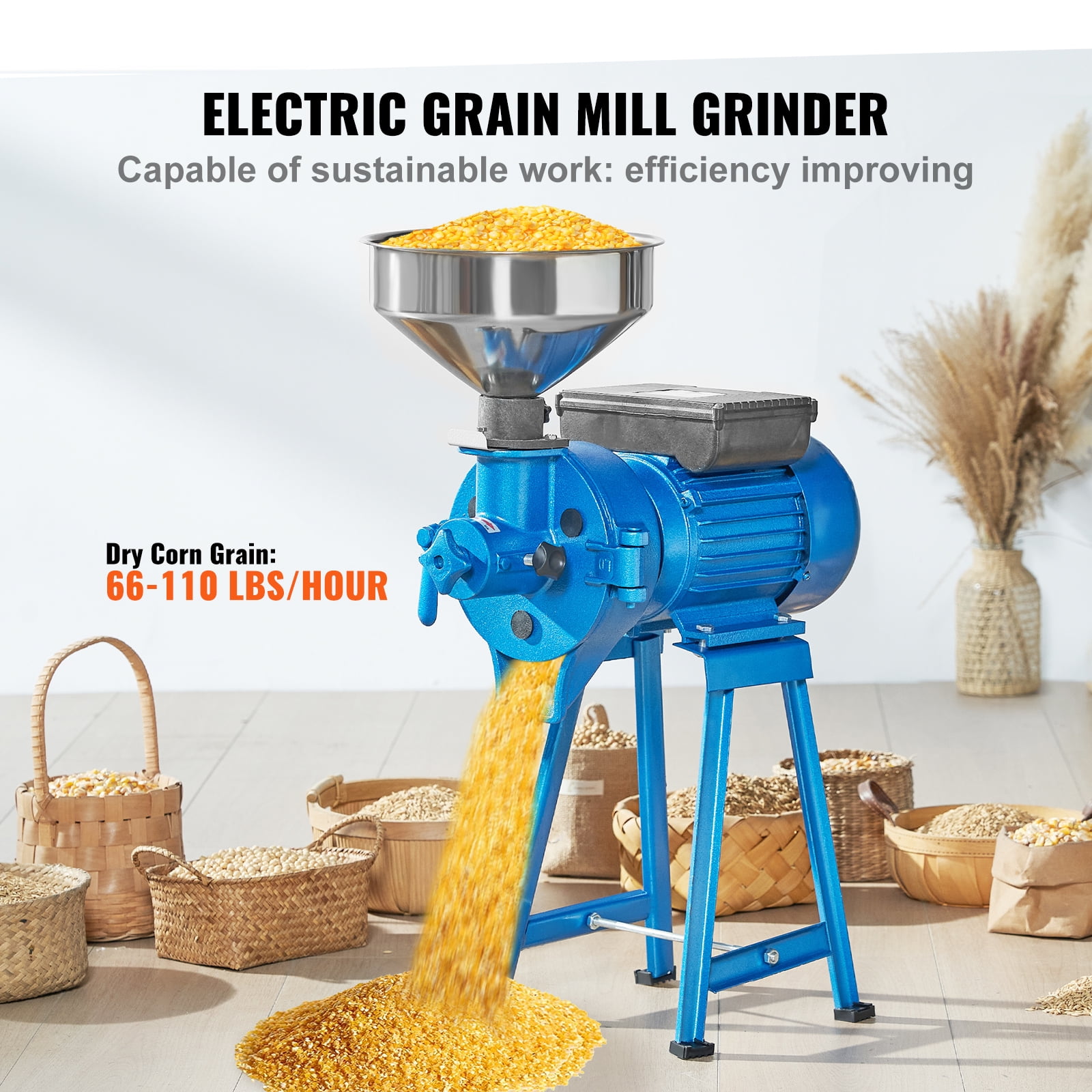 Bentism 300g Electric Grain Grinder Commercial Spice Grinder Electric Grain Mill Grinder High Speed, Size: 300 G