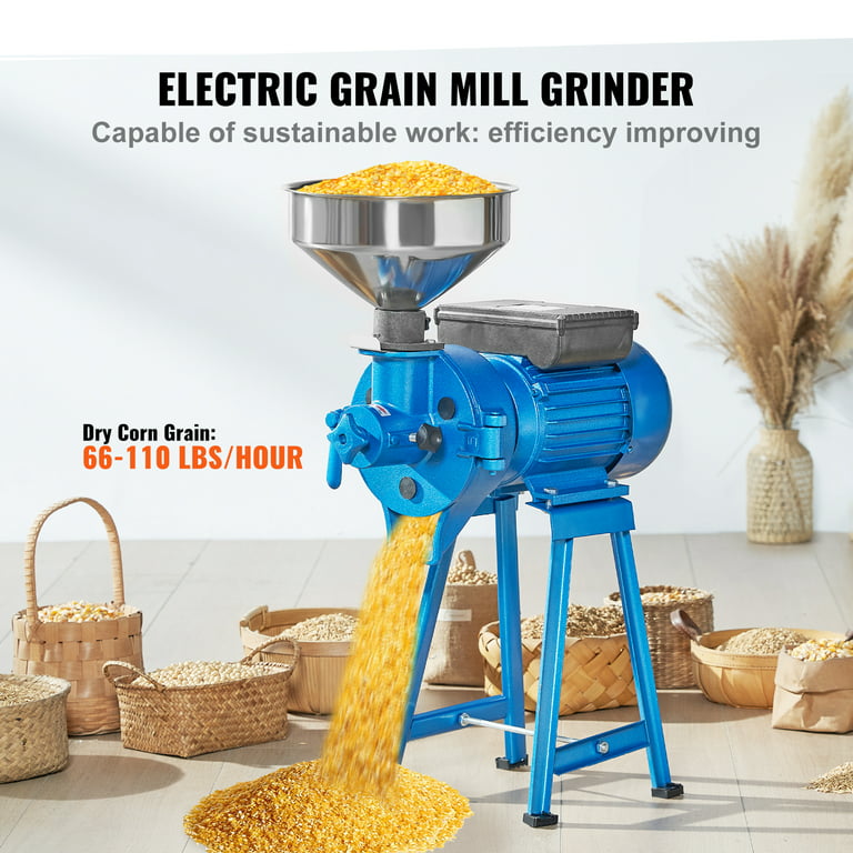 OKF 150g Grain Mill Grinder Electric, 304 Stainless Steel Flour Mill, 1500W  High-speed Commercial Spice Grinder, Superfine Kitchenaid Grain Mill for