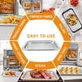 thumbnail image 4 of GWY Air Fryer Tray for Dual Zone 360 Air Fryer Oven 25 QT Extra Large, 11.5''×6.7'' Stainless Steel Air Fryer Accessories Grill Pan Grill Plate Crisper Plate Replacement Parts Rack 2-Piece, 4 of 7