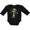 thumbnail image 3 of Inktastic Funny Christmas I'm the Boss Elf with Shoes and Hat Boys or Girls Long Sleeve Baby Bodysuit, 3 of 5