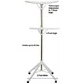 thumbnail image 2 of Foldable Garment & Clothes Drying Rack, 2-Tier Adjustable Height, 60 Garments, Stainless Steel, Sturdy 4 Legs, Wheels, 2 of 4