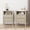 Beige, variant on May in Color Green Fluted Nightstand with 2 Drawers Set of 2, Modern Wooden Sofa Table with Storage for Small Spaces, Tall End Table for Bedroom,Living Room, Couch Coffee Table