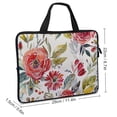thumbnail image 2 of AWERP Wildflowers Floral Botanical Floral Red Flowers Green Leaves Laptop Sleeve Carrying Bag 10inch, 2 of 5