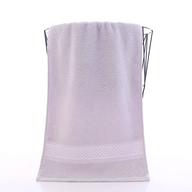 Nvzi Toallas de baño y toallas de algodón de 2 piezas, 11,81 x 11,81 pulgadas, ligeras y de secado rápido para su baño (gris claro)