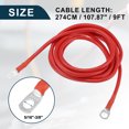 thumbnail image 3 of Car Marine Battery Inverter Cable 5/16"-3/8" 9ft Battery Copper Wire Red, 3 of 7