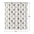 thumbnail image 5 of White Highland Cow Flower Pattern Shower Curtain 72"x84" ,Bathroom Decorative Shower Curtains Set with 12 Hooks,Modern Waterproof Washable Shower Curtain, 5 of 6