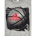 thumbnail image 2 of Adidas Boys Gray With Black Logo Athletic Quick Dry Long Sleeve T-Shirt Size 7, 2 of 2