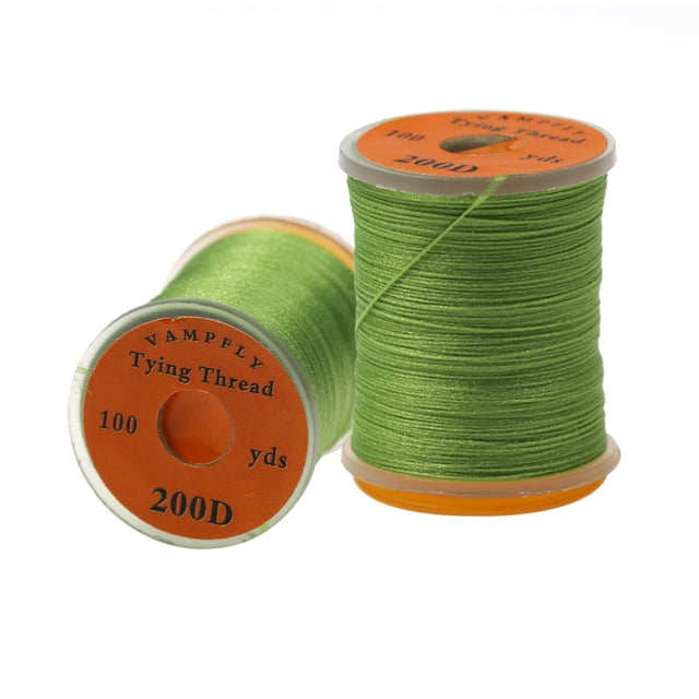 Olive Non-Fluorescent 200D Fly Tying Thread - Durable, Lightweight Fishing Line for Handmade Hook Tying, Fly Fishing & Outdoor Angling Activities with Smooth Handling and Long-Lasting Performance