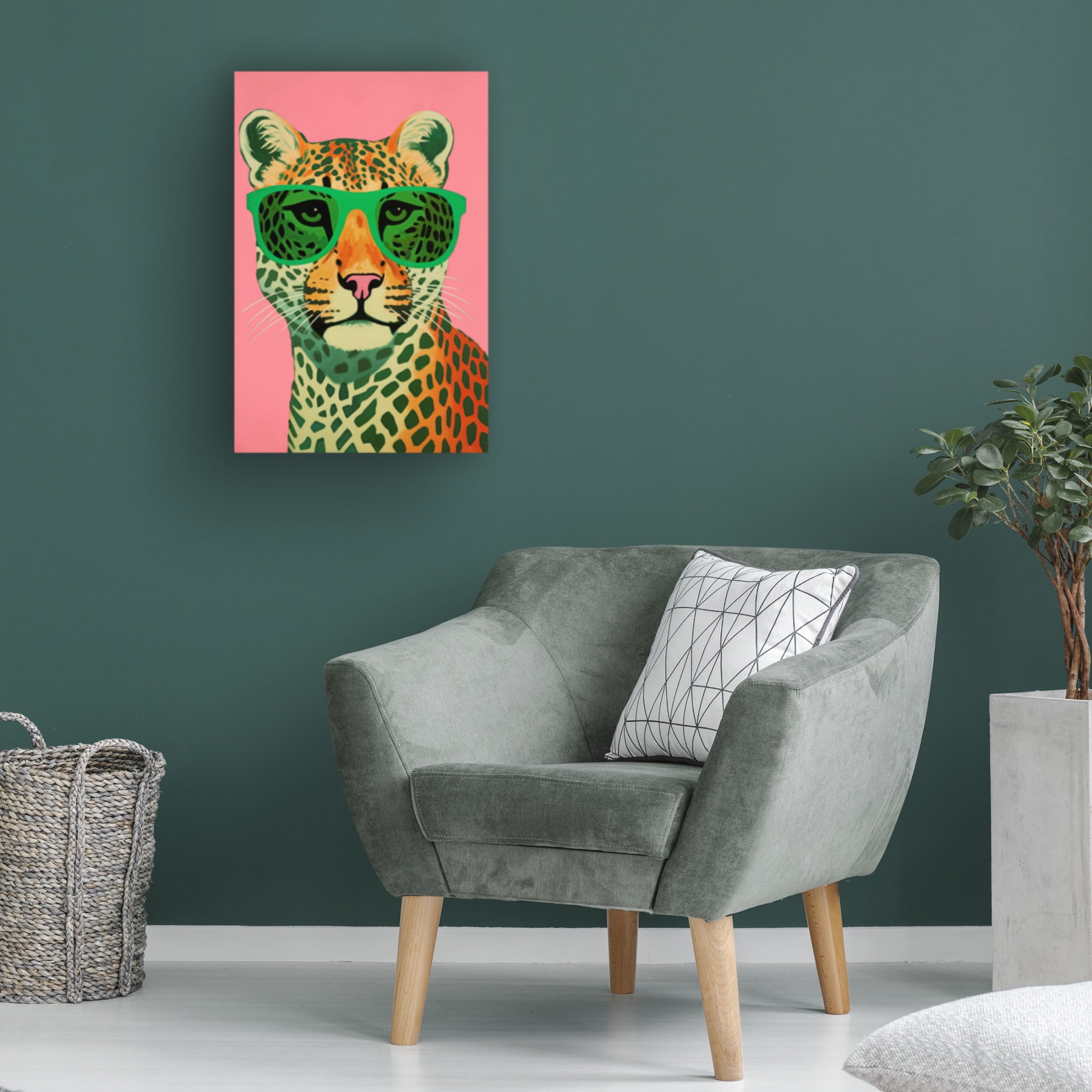 Trademark Fine Art Treechild   Leo With Glasses Canvas Wall Art