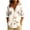 Khaki, variant on Womens Boho Floral Print Summer 3/4 Length Sleeve Blouses Shirts Dressy Casual V Neck Tops Khaki M